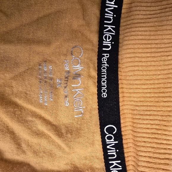 Calvin Klein Performance Mustard Long Sleeve Shirt Womens Plus Size 2X - Picture 4 of 8